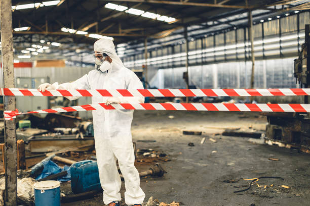 Professional Hoarding Cleanup technician working in Somerville, MA